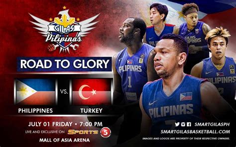 Gilas Pilipinas vs. Turkey (LIVE) June 28 .